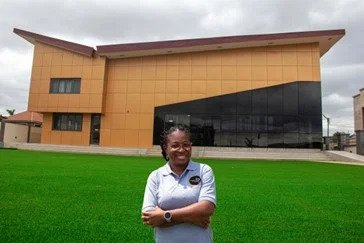 Charlotte, an entrepreneur who crafts interior decor items using discarded car tires, other plastics and metal waste products