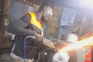 Charlotte, an entrepreneur who crafts interior decor items using discarded car tires, other plastics and metal waste products